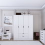 Hanah Home Armario Duru 4 Puertas Blanco Mate